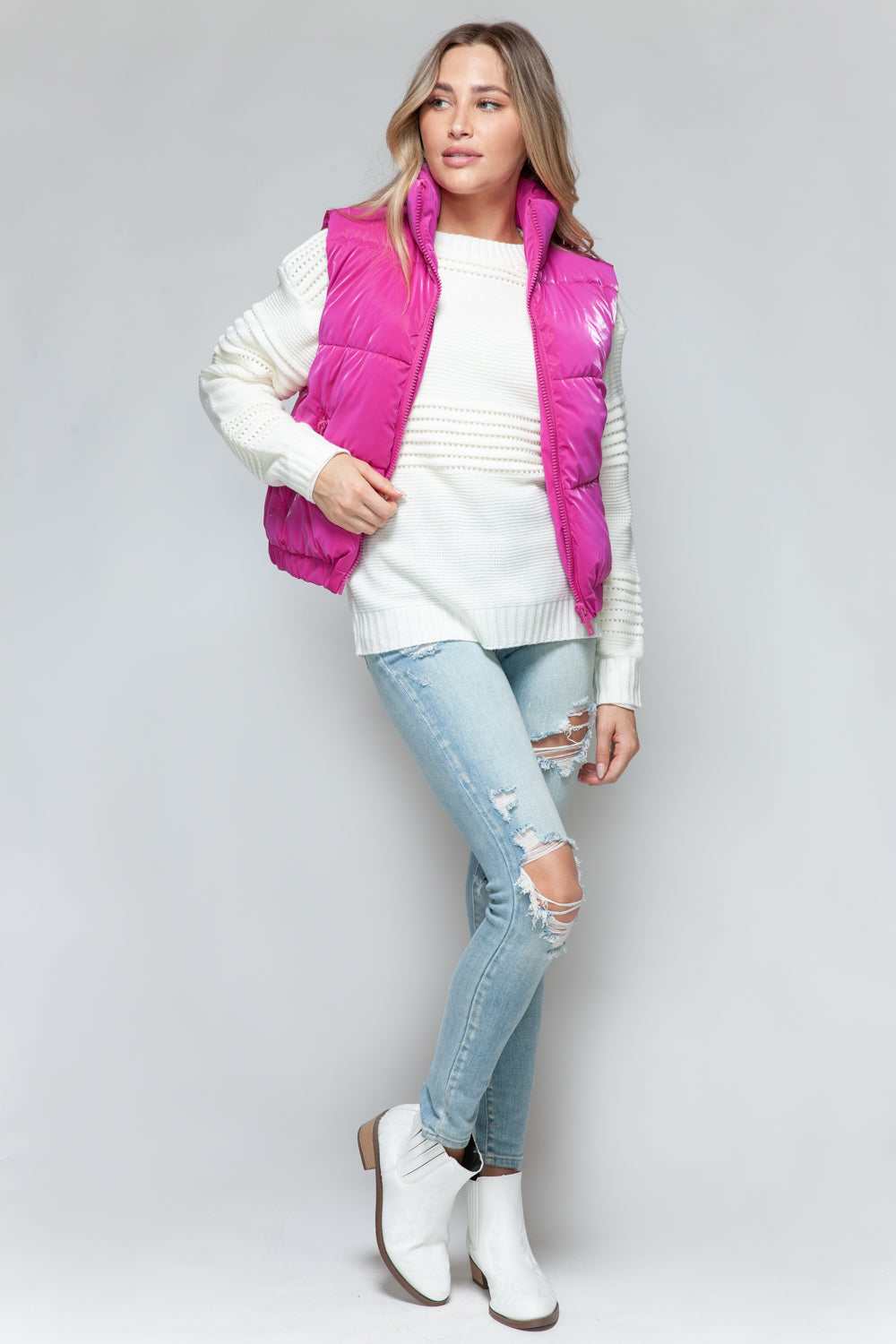 Snobbish Fur Lining Quilted Vest