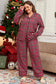 Plaid Collared Neck Pajama Set