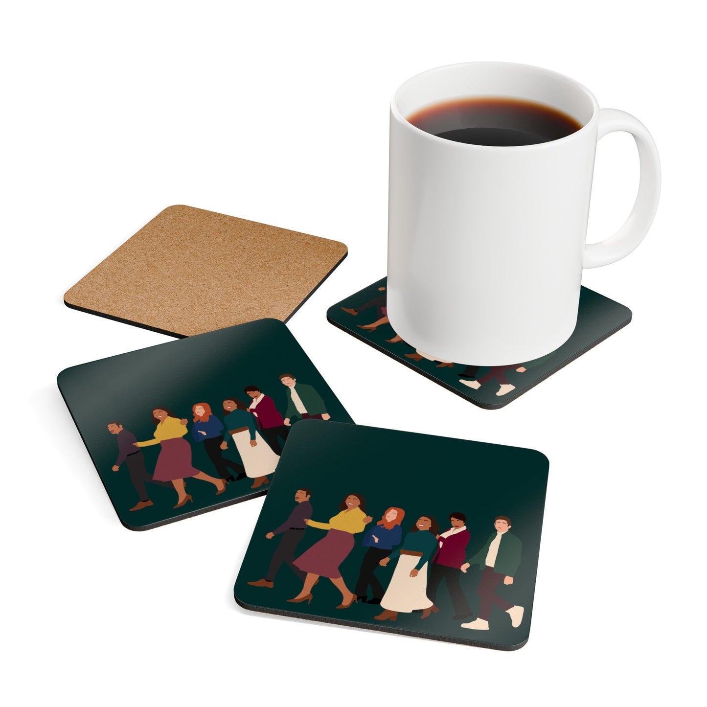 abbott elementary, abbott coaster set, abbott merch, gifts for abbott fan, abbott elementary fans, 