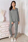 Bamboo  V-Neck Long Sleeve Top and Pants Lounge Set