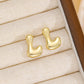 18K Bubble Letter Stud Earrings