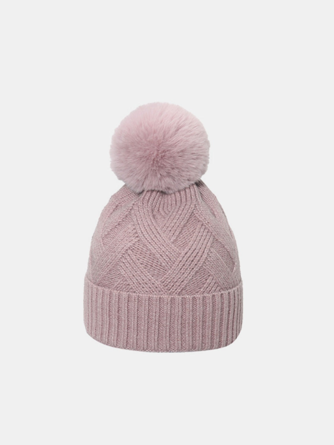 Roll Rim Beanie with Pompom