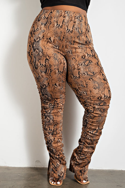 women's fashion, women's bottoms, women's pants, women's flat pants, women's snakeskin pants, women's split pants, women's plus size pants, plus size split pants, plus size bottoms