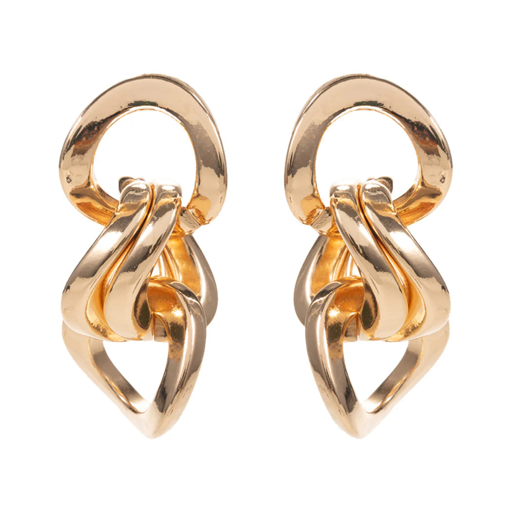 Linked Irregular Shaped Chunky Hoops