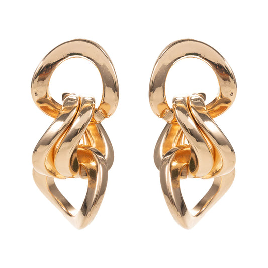 Linked Irregular Shaped Chunky Hoops