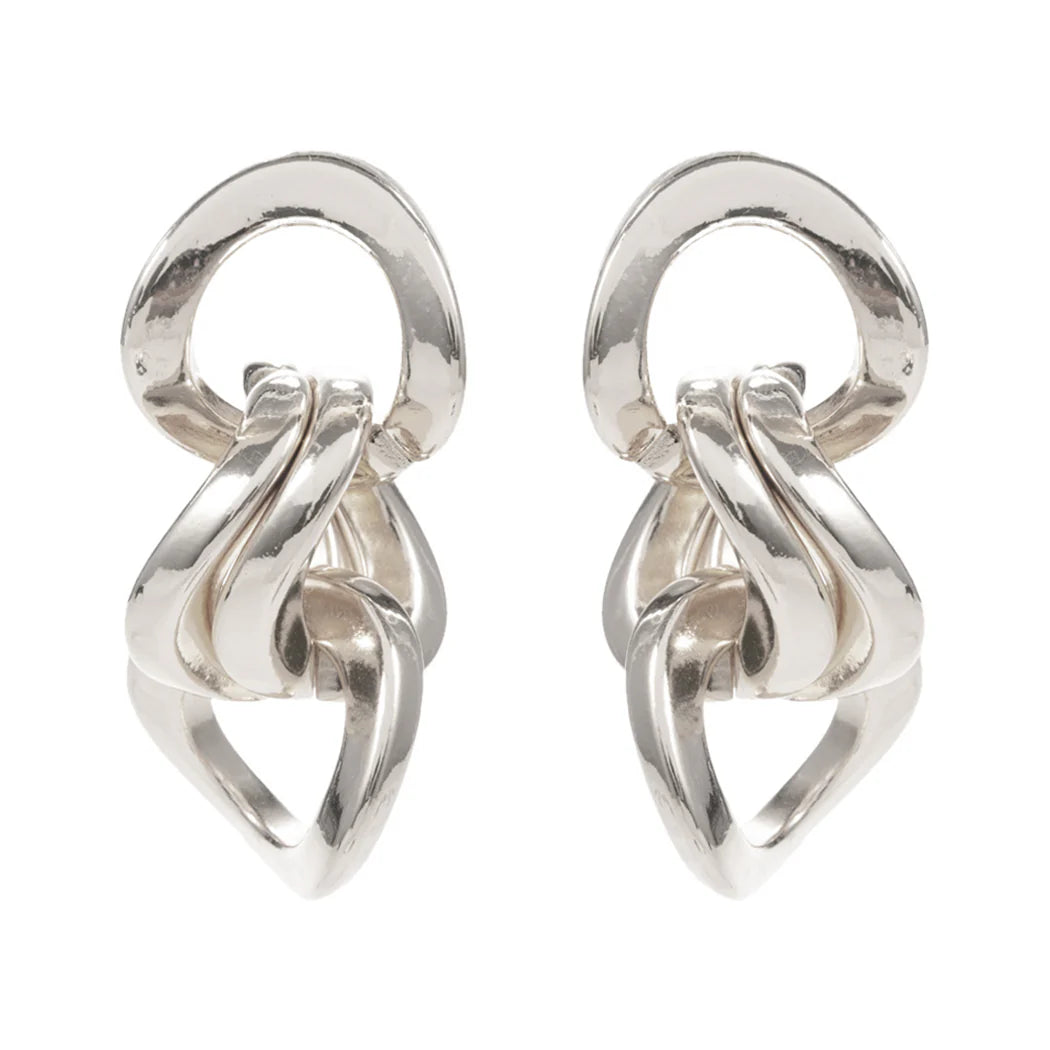 Linked Irregular Shaped Chunky Hoops