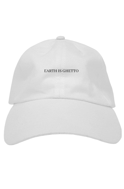 Earth Is Ghetto Dad Hat- White