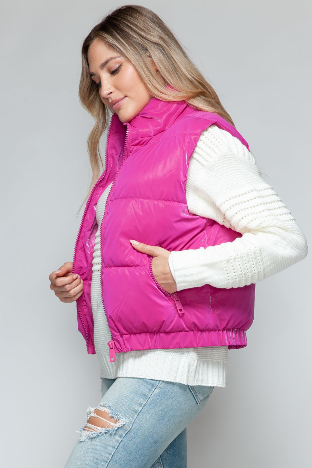 Snobbish Fur Lining Quilted Vest