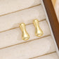 18K Bubble Letter Stud Earrings