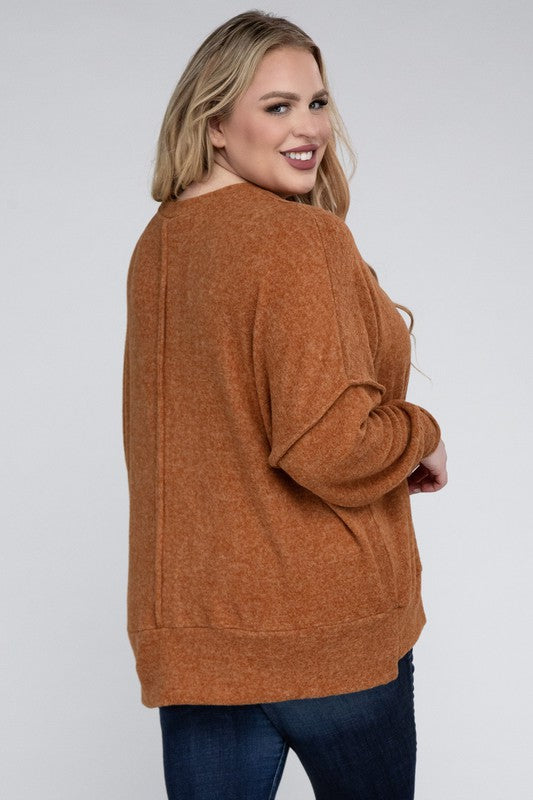 Melange Drop Shoulder Sweater