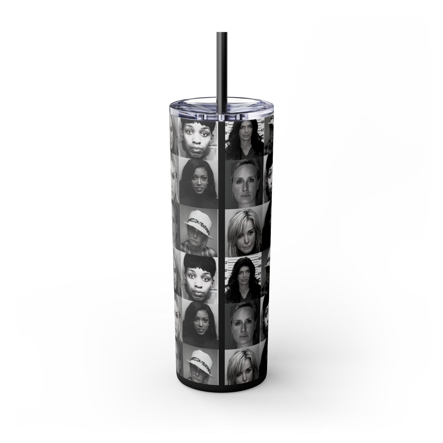 MugShot Skinny Tumbler w/ Straw