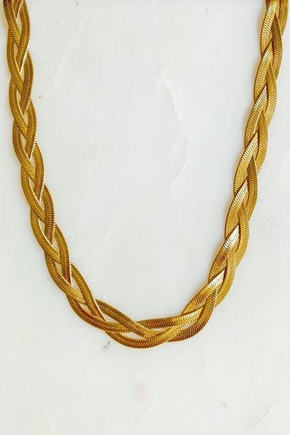 Braided Herringbone Necklace