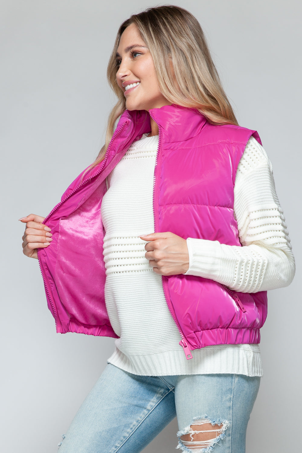 Snobbish Fur Lining Quilted Vest