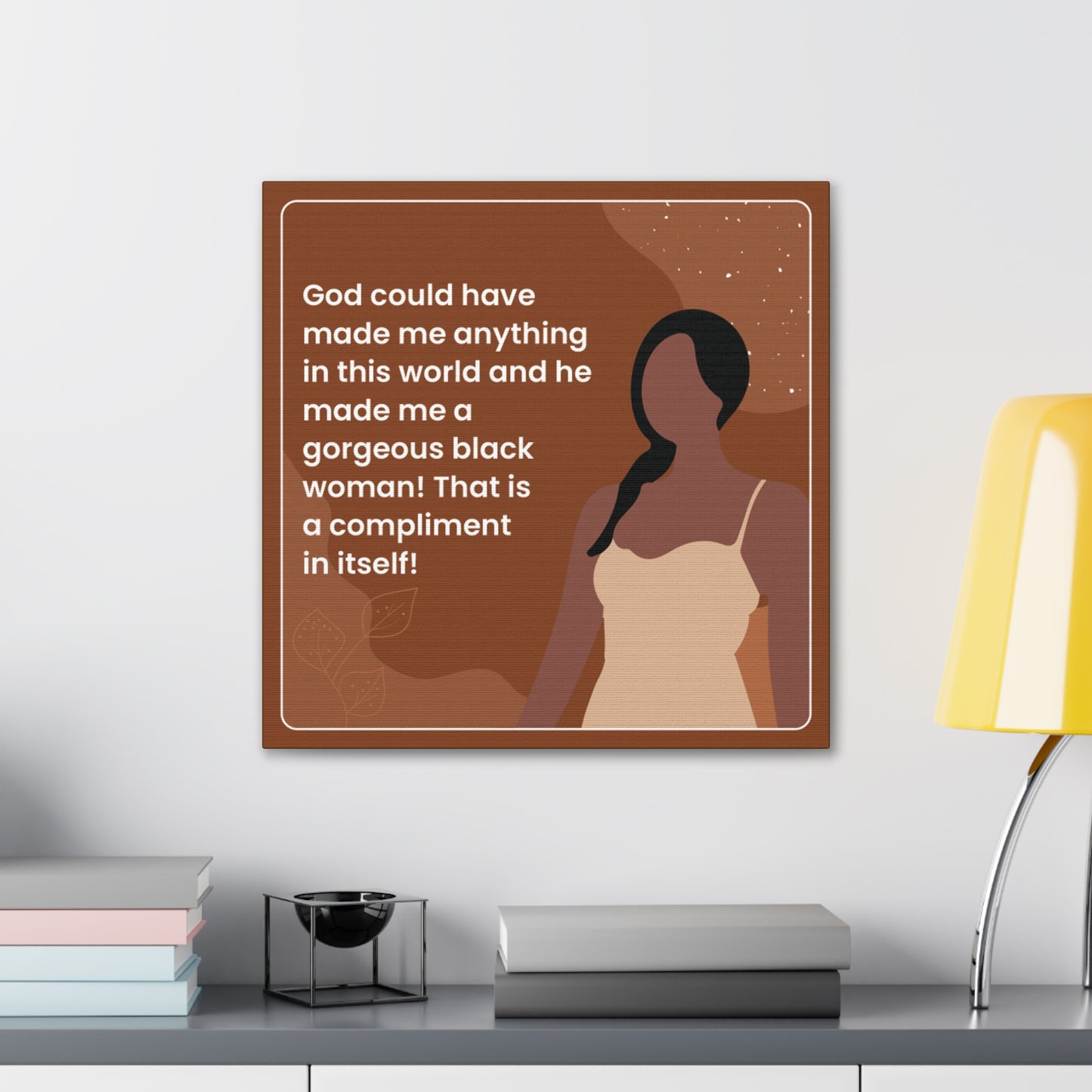 Gorgeous Black Woman Canvas Wraps