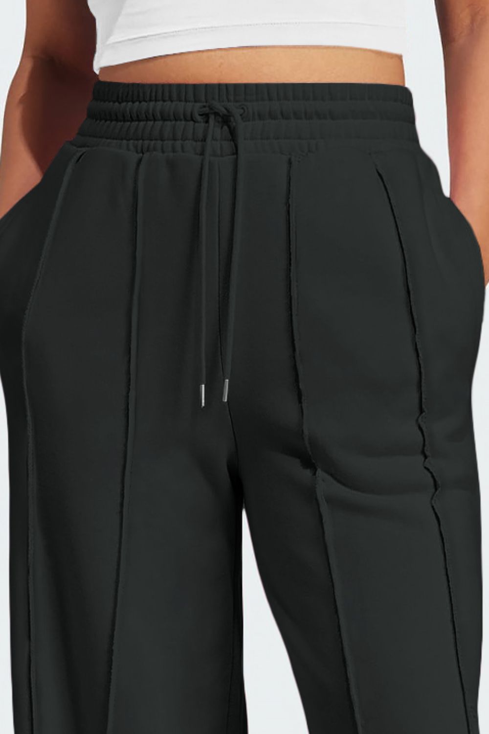 Drawstring Wide Leg Pants