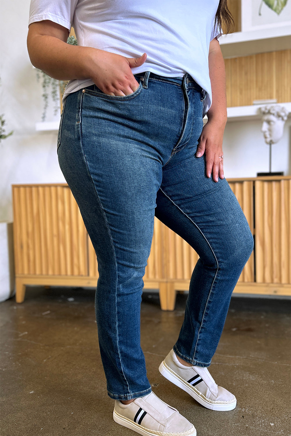 Tummy Control High Waist Slim Jeans