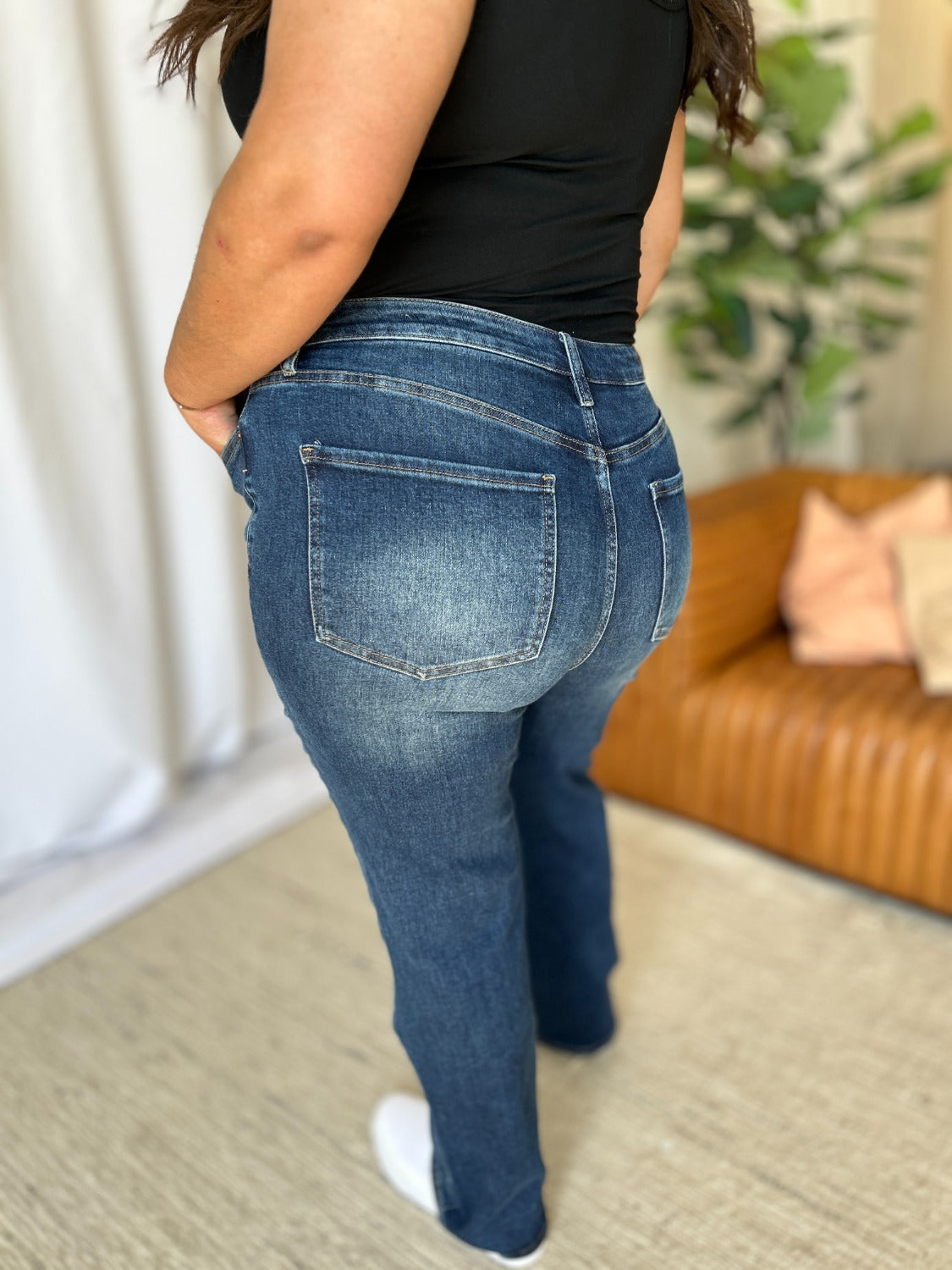 High Rise Straight Tummy Control Jeans