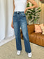 High Rise Tummy Control Wide Leg Jeans