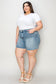 Judy Blue High Waist Raw Hem Denim Shorts