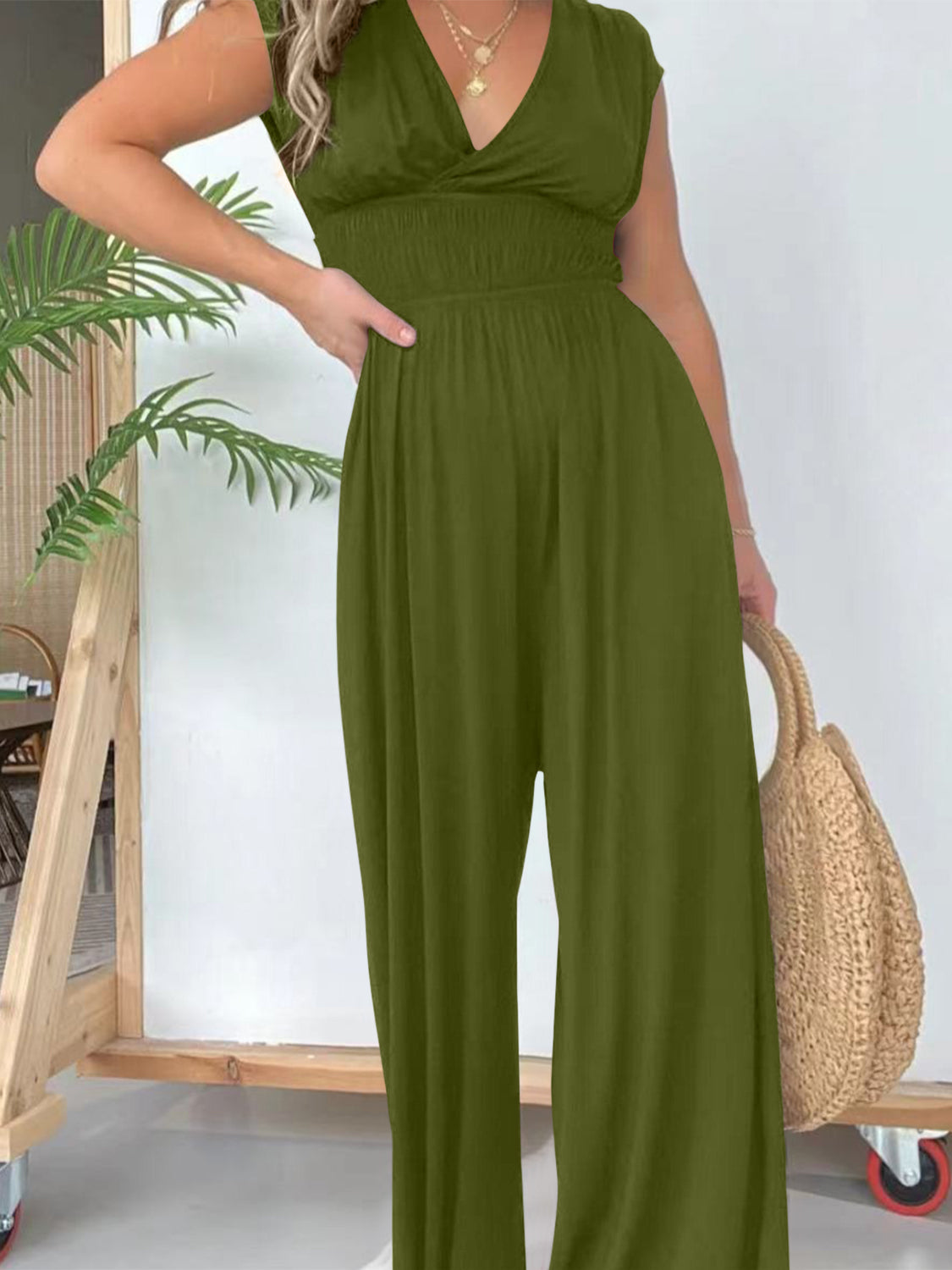 Breeze & Bloom Smocked Jumpsuit