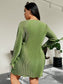 Honey Plus Size Lettuce Hem Long Sleeve Dress