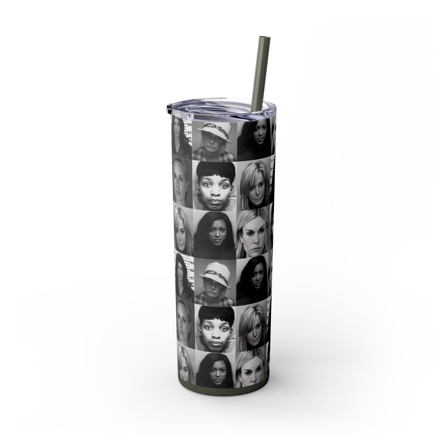 MugShot Skinny Tumbler w/ Straw