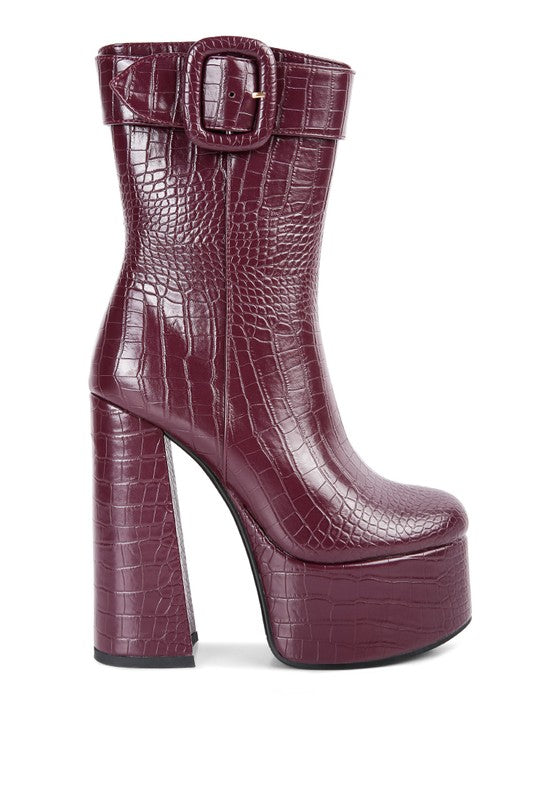 Croc Sky  High Block Ankle Boots