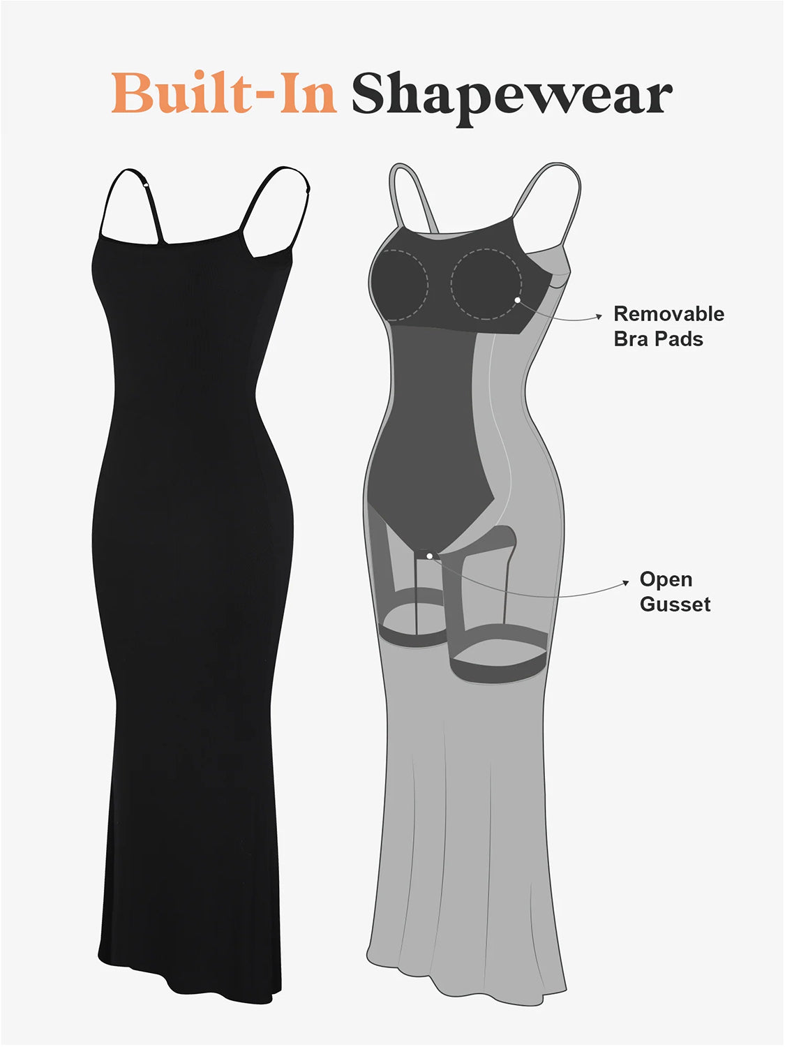 Bae Built-In Shapewear Sleeveless Maxi Dress