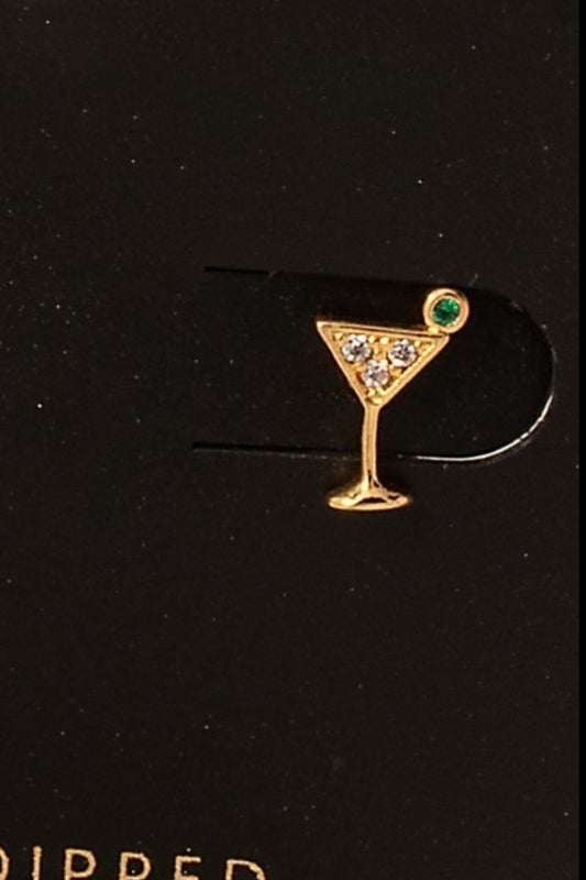 Martini Glass Stud Earrings