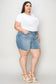 Judy Blue High Waist Raw Hem Denim Shorts