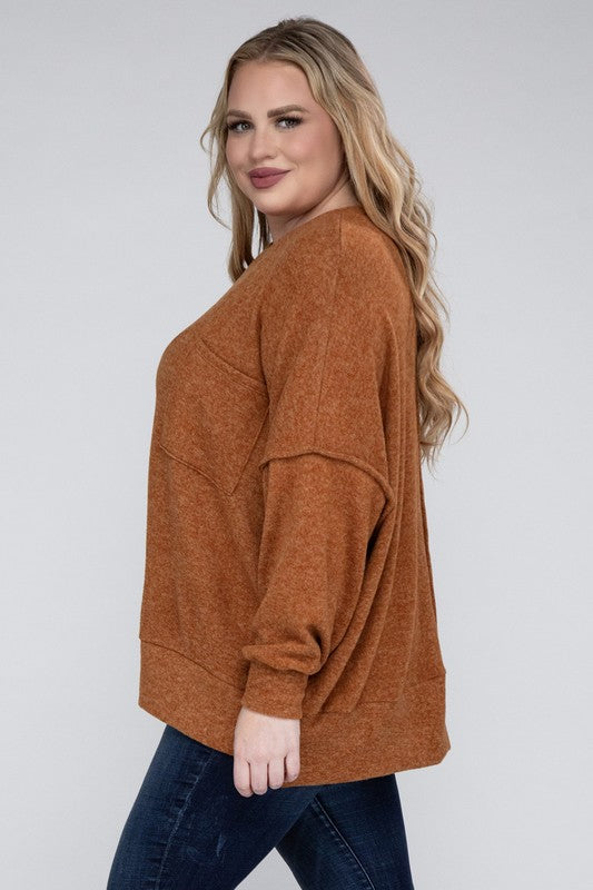 Melange Drop Shoulder Sweater