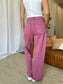 High Rise Garment Dye Wide Leg  Jeans