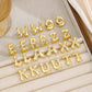 18K Bubble Letter Stud Earrings