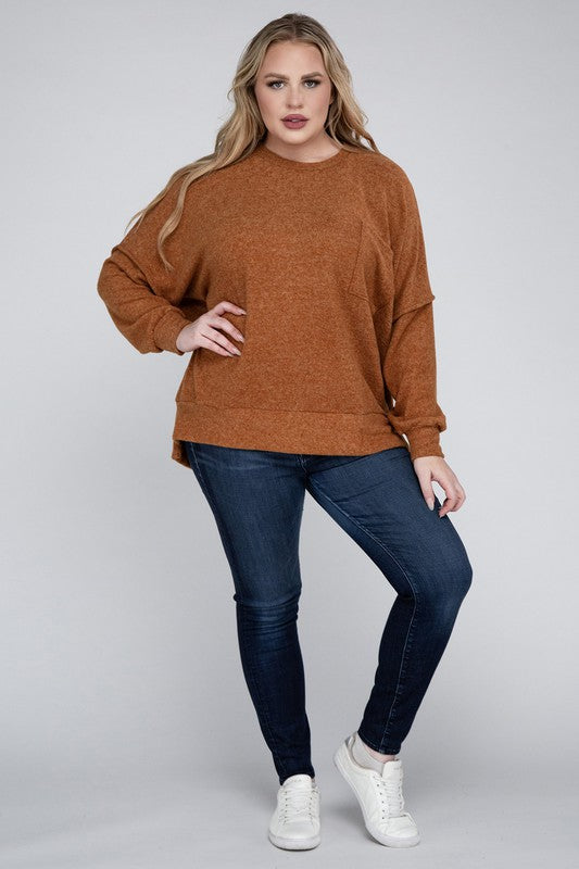 Melange Drop Shoulder Sweater