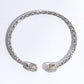 3MM Ponytail Square Pave CZ Bangle Bracelet