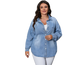 Button Up Pocketed Denim Top