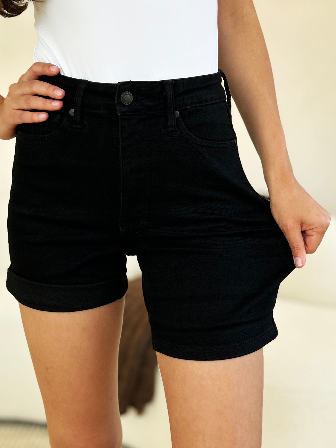 Judy Blue High Waist Tummy Control Denim Shorts