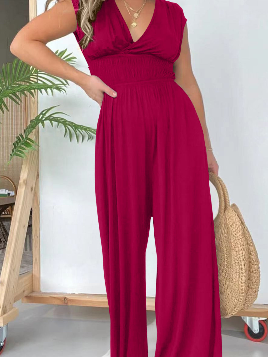 Breeze & Bloom Smocked Jumpsuit