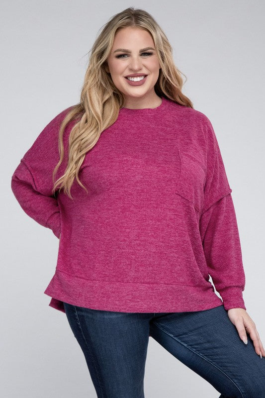 Melange Drop Shoulder Sweater