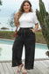 Drawstring Wide Leg Pants