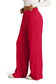 Drawstring Elastic Waist Wide Leg Pants