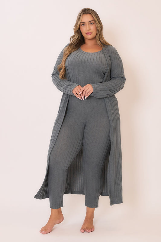 Cozy Flow Ribbed Duster