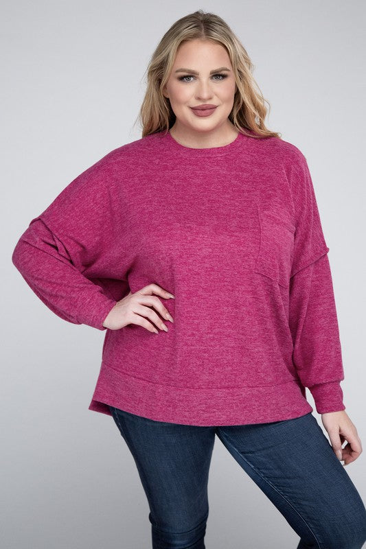 Melange Drop Shoulder Sweater