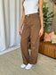 High Rise Garment Dye Wide Leg Jeans