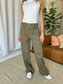 High Rise Garment Dye Wide Leg  Jeans