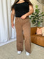 High Rise Garment Dye Wide Leg Jeans