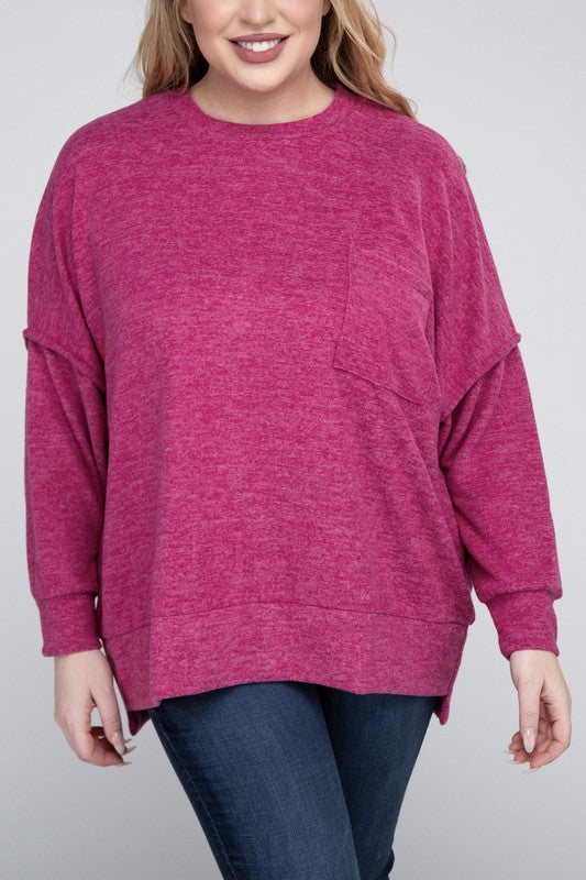 Melange Drop Shoulder Sweater