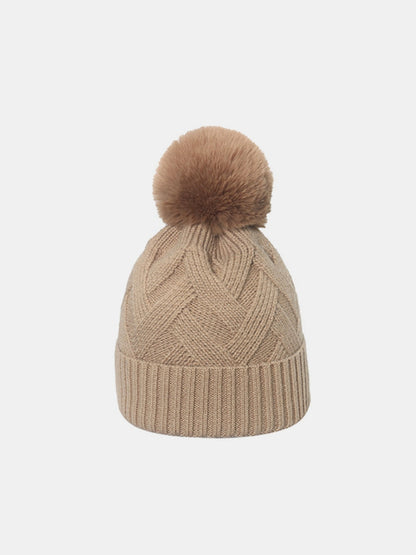 Roll Rim Beanie with Pompom