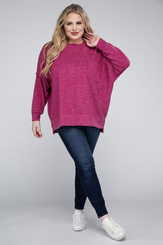 Melange Drop Shoulder Sweater