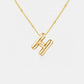 Gold-Plated Letter Pendant Necklace